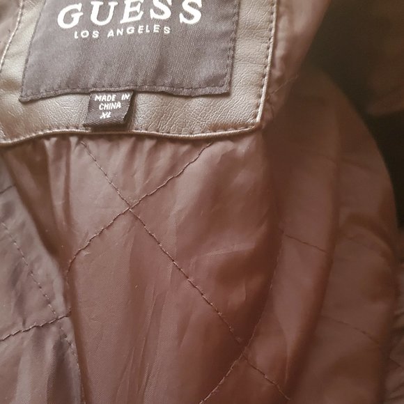 Guess Men's Soft Leather Jacket - Picture 3 of 4